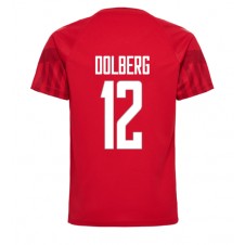 Danmark Kasper Dolberg #12 Hemmatröja VM 2022 Korta ärmar